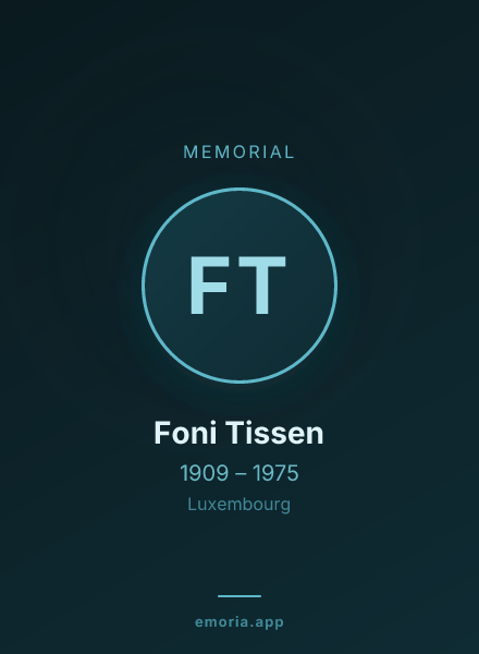 Memorial portrait of Foni Tissen