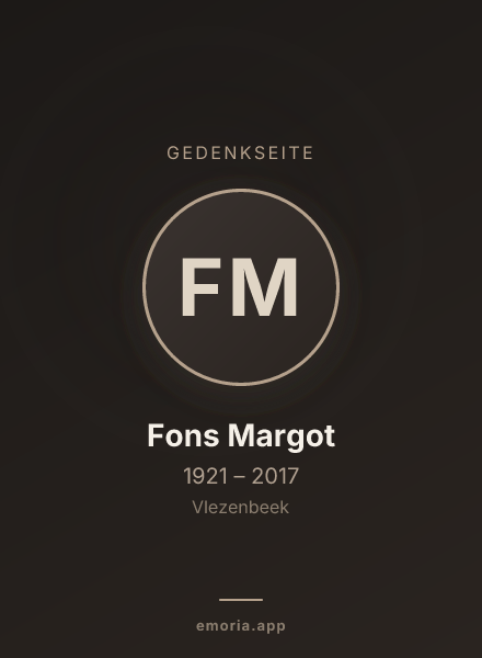 Gedenkportrait von Fons Margot