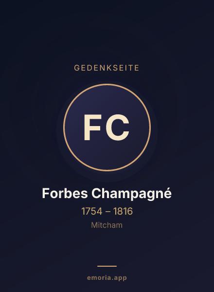 Gedenkportrait von Forbes Champagné