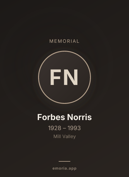 Memorial portrait of Forbes Norris