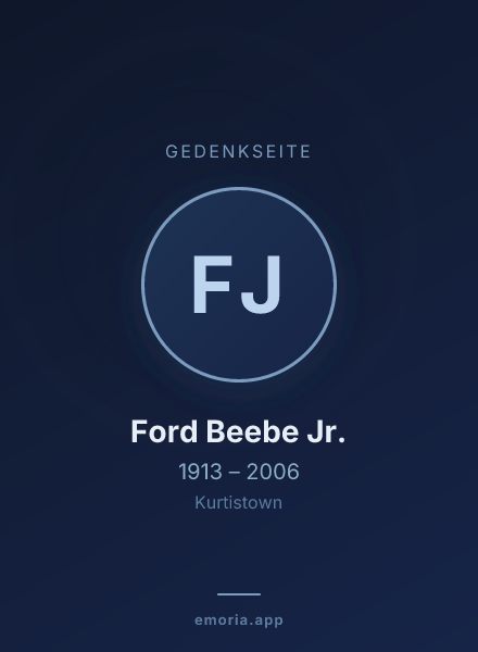 Gedenkportrait von Ford Beebe Jr.