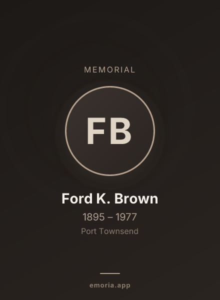Memorial portrait of Ford K. Brown