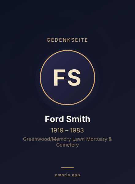 Gedenkportrait von Ford Smith