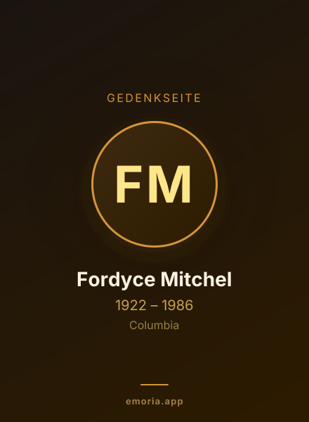 Gedenkportrait von Fordyce Mitchel
