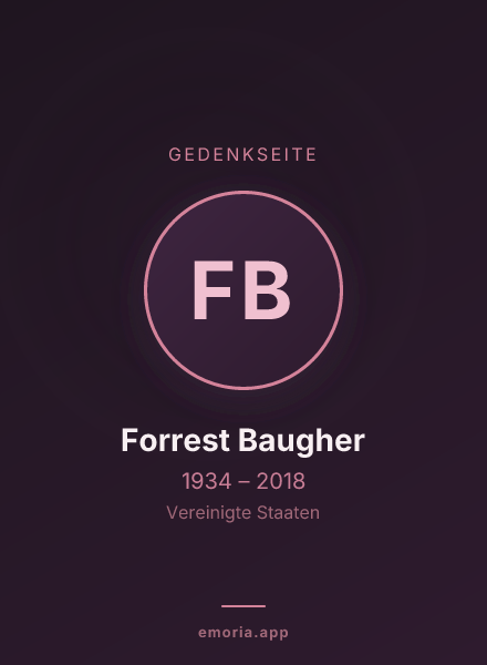 Gedenkportrait von Forrest Baugher