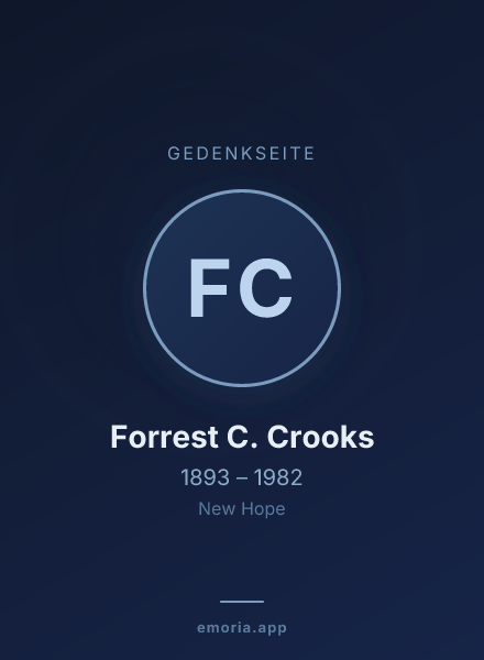 Gedenkportrait von Forrest C. Crooks