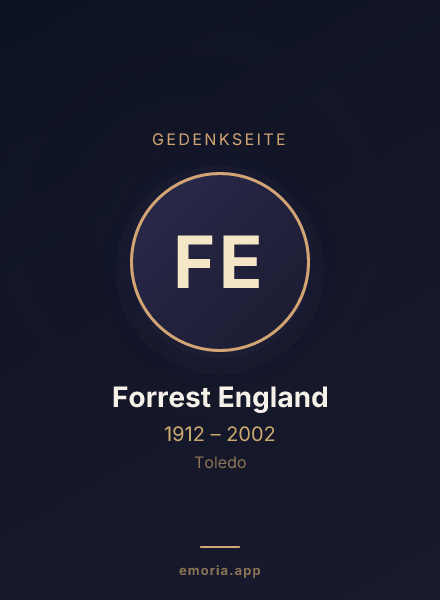 Gedenkportrait von Forrest England