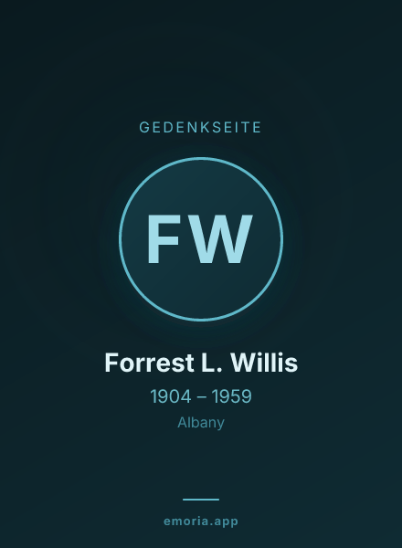 Gedenkportrait von Forrest L. Willis