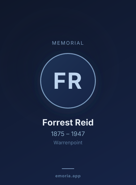 Memorial portrait of Forrest Reid