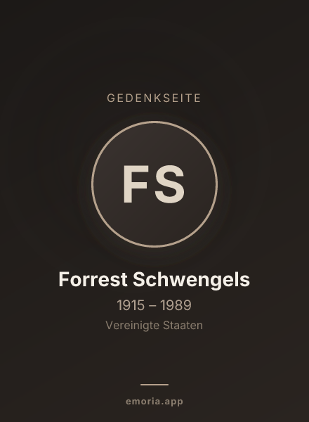 Gedenkportrait von Forrest Schwengels