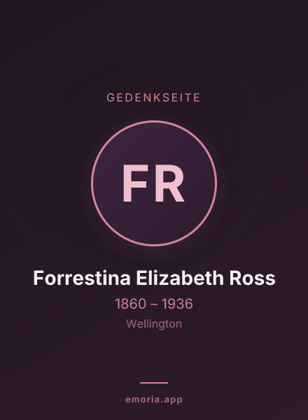 Gedenkportrait von Forrestina Elizabeth Ross