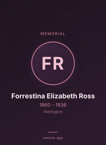 Memorial portrait of Forrestina Elizabeth Ross