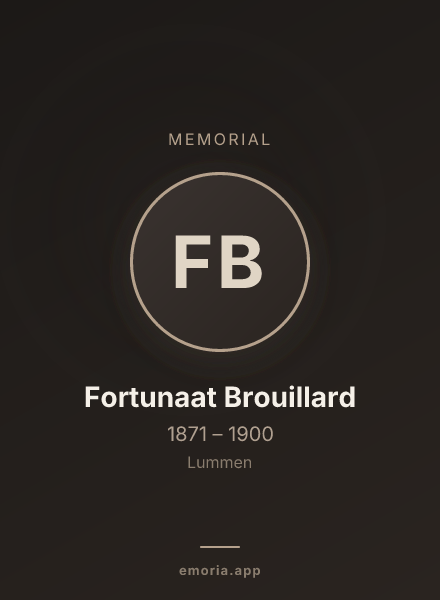 Memorial portrait of Fortunaat Brouillard