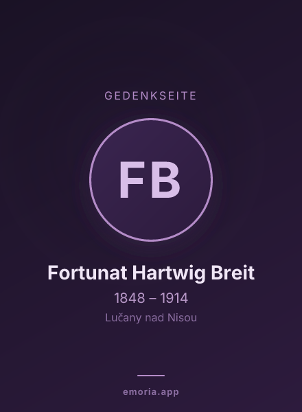 Gedenkportrait von Fortunat Hartwig Breit