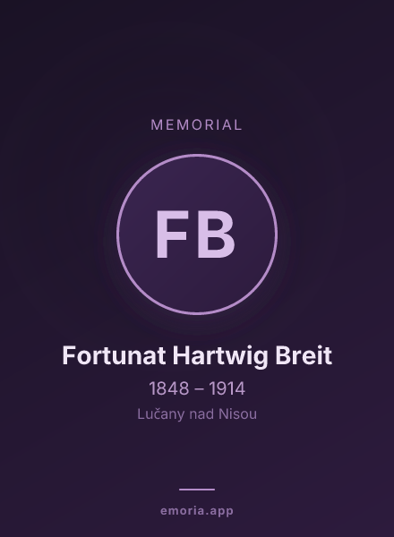 Memorial portrait of Fortunat Hartwig Breit