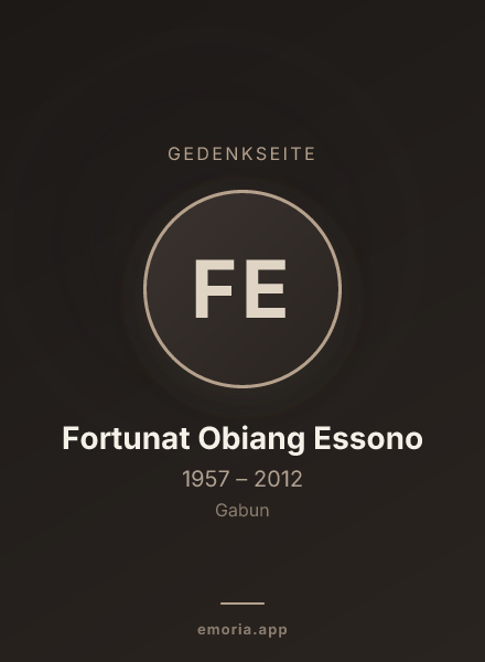 Gedenkportrait von Fortunat Obiang Essono