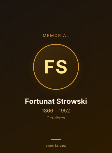 Memorial portrait of Fortunat Strowski