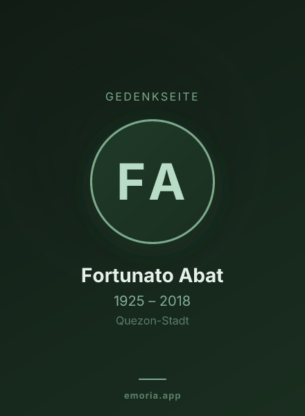 Gedenkportrait von Fortunato Abat