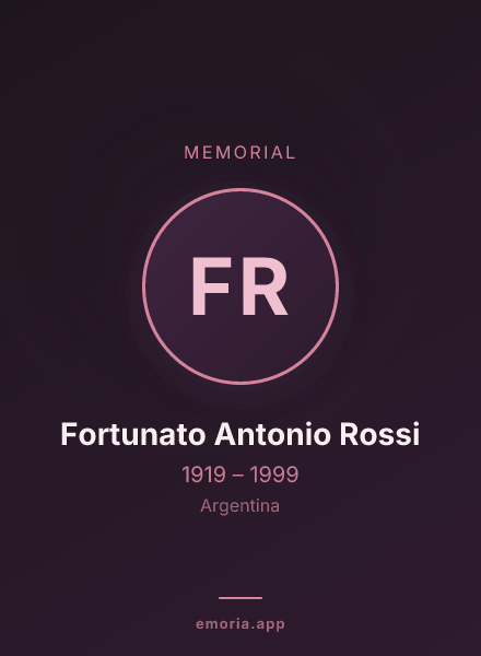 Memorial portrait of Fortunato Antonio Rossi