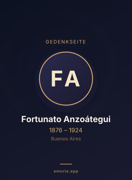 Gedenkportrait von Fortunato Anzoátegui