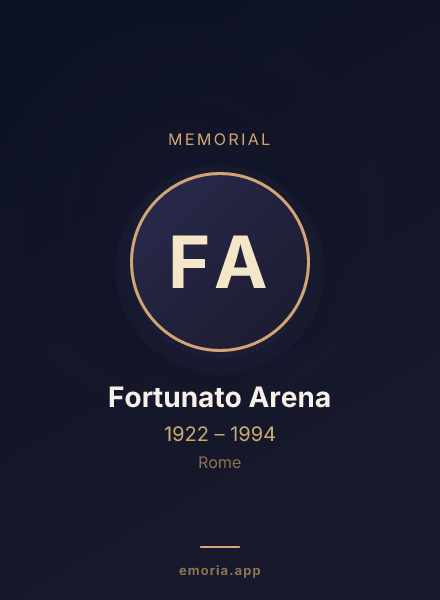 Memorial portrait of Fortunato Arena