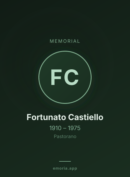 Memorial portrait of Fortunato Castiello
