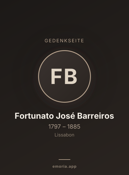 Gedenkportrait von Fortunato José Barreiros