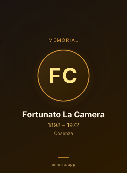 Memorial portrait of Fortunato La Camera