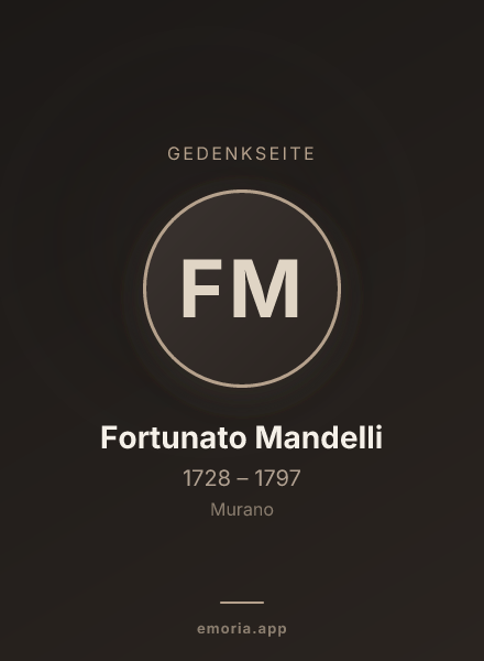 Gedenkportrait von Fortunato Mandelli