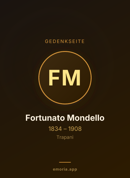 Gedenkportrait von Fortunato Mondello