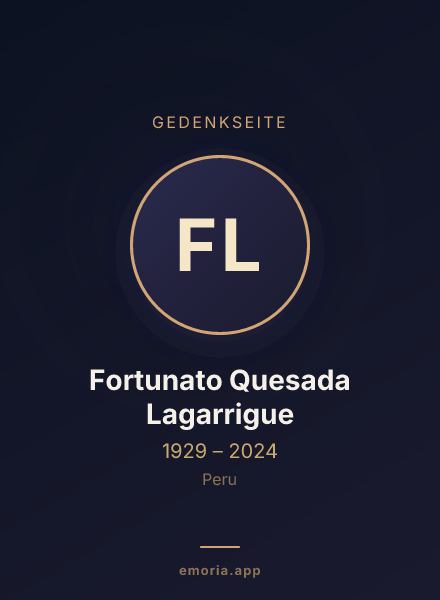 Gedenkportrait von Fortunato Quesada Lagarrigue