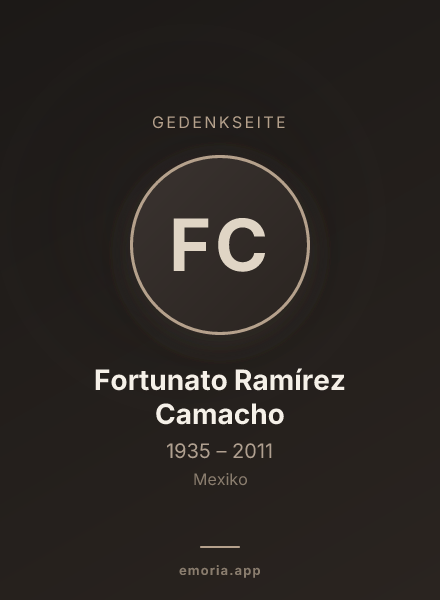 Gedenkportrait von Fortunato Ramírez Camacho