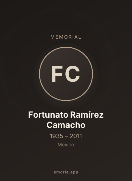 Memorial portrait of Fortunato Ramírez Camacho