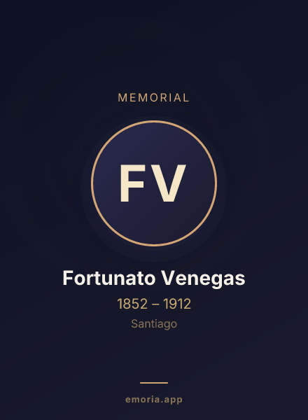 Memorial portrait of Fortunato Venegas