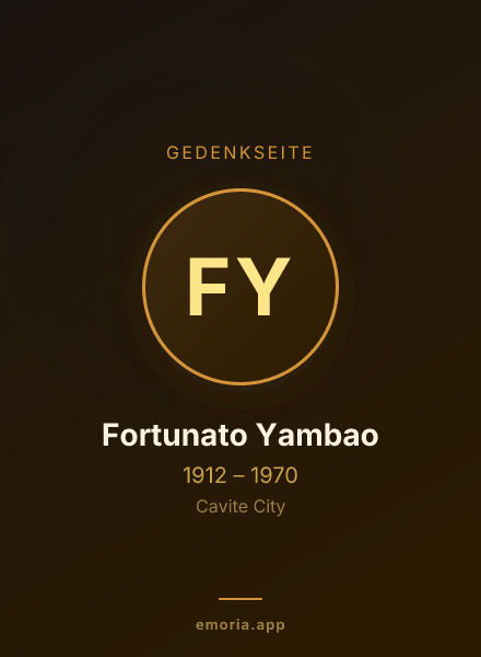 Gedenkportrait von Fortunato Yambao