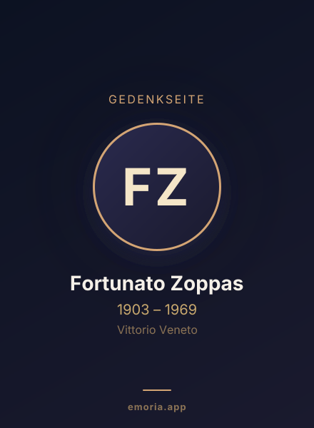 Gedenkportrait von Fortunato Zoppas