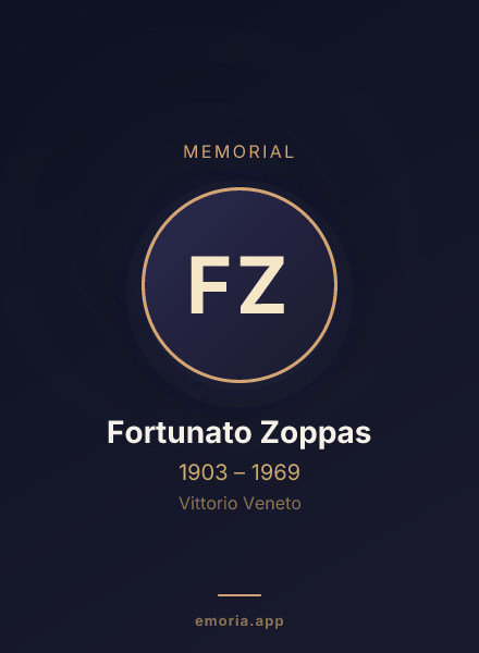 Memorial portrait of Fortunato Zoppas