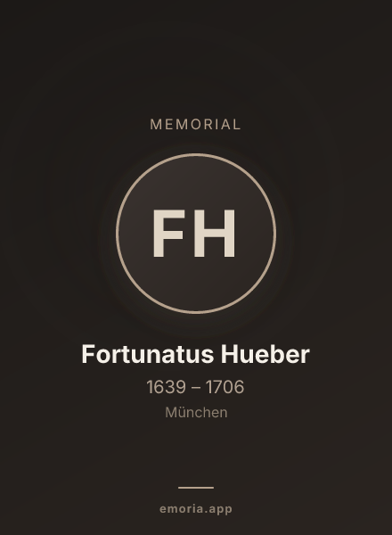 Memorial portrait of Fortunatus Hueber