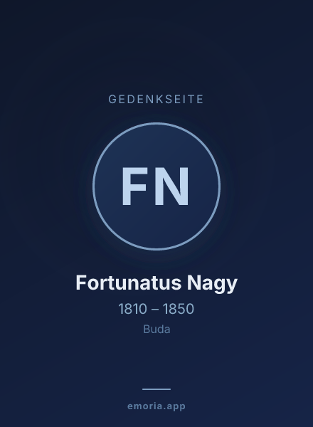 Gedenkportrait von Fortunatus Nagy