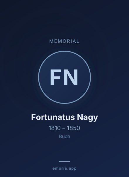 Memorial portrait of Fortunatus Nagy