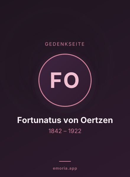 Gedenkportrait von Fortunatus von Oertzen