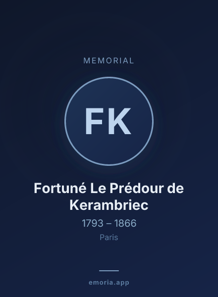 Memorial portrait of Fortuné Le Prédour de Kerambriec