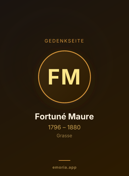 Gedenkportrait von Fortuné Maure
