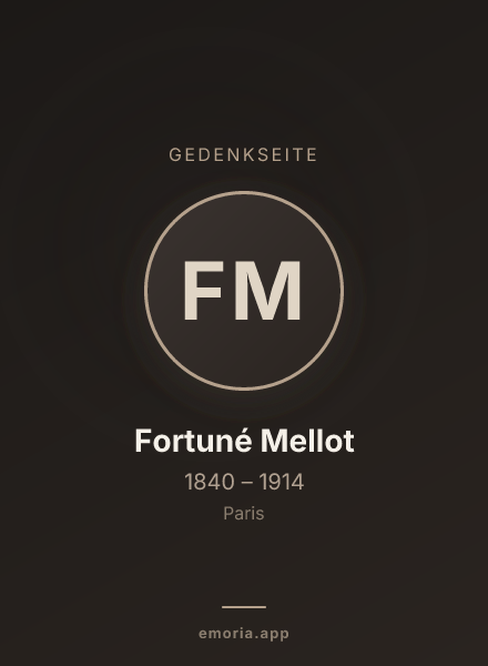 Gedenkportrait von Fortuné Mellot