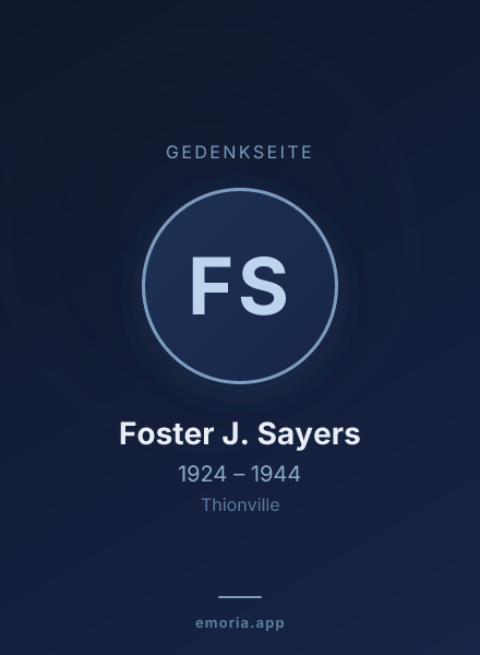 Gedenkportrait von Foster J. Sayers
