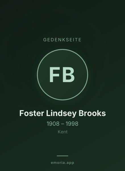 Gedenkportrait von Foster Lindsey Brooks