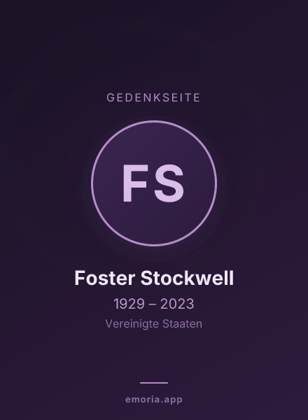 Gedenkportrait von Foster Stockwell