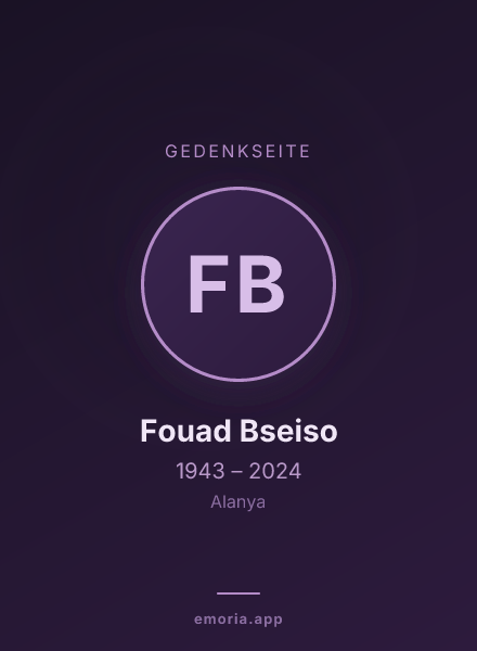Gedenkportrait von Fouad Bseiso