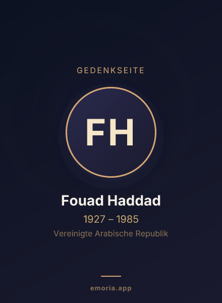 Gedenkportrait von Fouad Haddad
