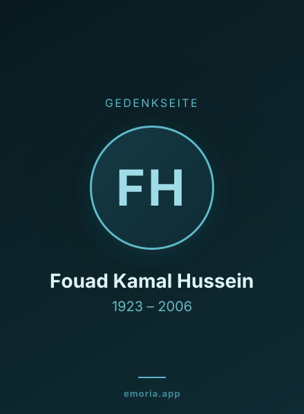 Gedenkportrait von Fouad Kamal Hussein